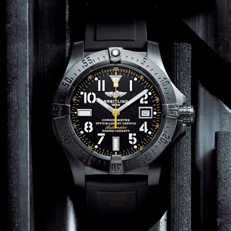 breitling seawolf chrono blacksteel code yellow|breitling avenger seawolf night mission.